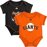 San Francisco Giants Newborn Black Double Play 2-Pack Creeper Set