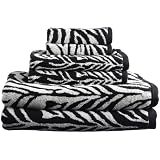 Divatex Home Fashions 6-Piece Jacquard Towel Set, Zebra by Divatex Home Fashions