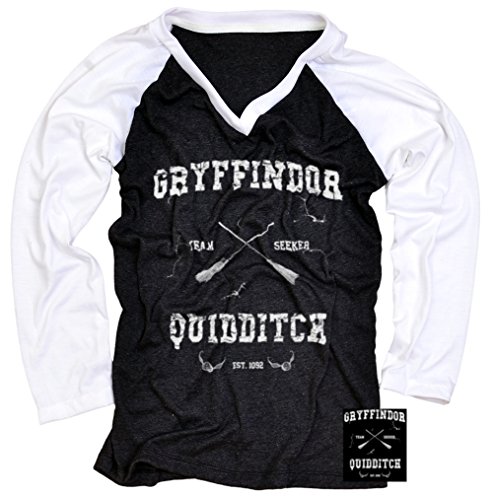 Harry Potter Gryffindor Women T-Shirt Teeinspector Long Sleeve Baseball Raglan Gift Medium