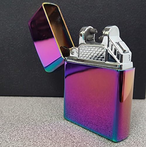 Dual Plasma Beam Windproof Flameless Double Tesla Electric Arc Spark USB Rechargeable Cigarette Lighter (Sapphire)