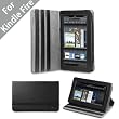Acase Kindle Fire Premium Micro Fiber Leather Case with built-in Stand for Kindle Fire Full Color 7" Multi-touch Display, Wifi (Black)