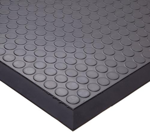 Ergomat Polyurethane Anti-Fatigue and Anti-Static Mat, for Non-Critical Environments, 2' Width x 4' Length x 0.43" Thickness, Anthracite