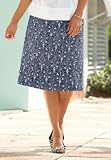Bridgewater Studio Stamp-Print Poplin Skirt
