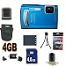 Olympus TG-310 14 MP Digital Camera (Blue) (228050) 4GB SDHC Accessory Starter Kit