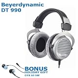 Beyerdynamic DT 990 Premium 32 ohm Headphones + BONUS HOLIDAY GIFT Beyer Dynamic DTX 60 SW Premium in Ear Buds (Black) (Retails For $49.95)