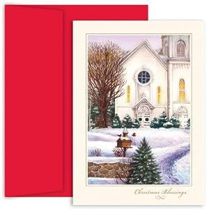 Christmas Morning Service Religious Christmas Cards -