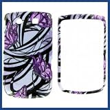 Blackberry 9800/9810 Torch Purple Butterfly Protective Case
