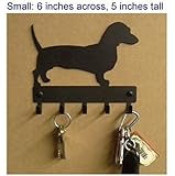 Dachshund Dog Leash Hanger/ Key Rack - SMALL 6 inch wide - Artisan Metal Shop Gifts & Awards