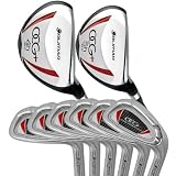 Orlimar Golf OCG+ Hybrid Irons Combo, Set of 8 (4 and 5 Hybrid, 6-PW+SW, RH)