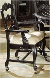 Set of 2 Hills of Provence Antique Black Arm Chairs