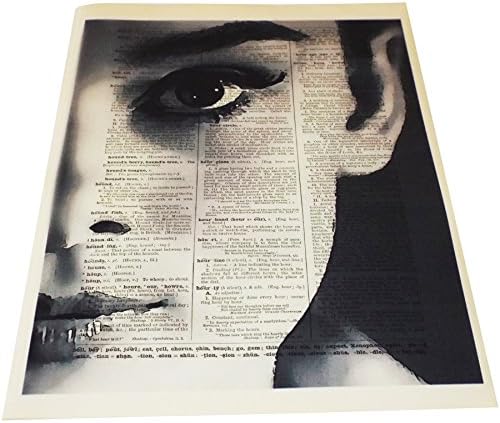 Handmade 1800's Vintage Dictionary Art With Funny Or Inspirational Quotes For Home Decor!!! (Audrey Hepburn Image)