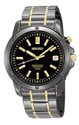 Seiko Men's SNQ045 Perpetual Calendar Black Ion Watch