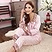 BAI HONG Baihong Women's Satin Silk Sleepwear Homedress Pajamas
