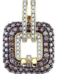 2.27CTW COGNAC DIAMOND LADIES FASHION PENDANT 10K Yellow-gold Real Charm Pendant