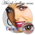 CONTACT LENSES COLOUR VUE FUSION GREEN YELLOW POWER FASHION ZERO LENSE PRICE INCLUDE 60ML SOLUTION + LENS CASE - 1 PAIR