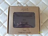 King Size CHOCOLATE BROWN Certified Pure Organic Cotton 600 TC Thread Count 4 pc. Sheet Set
