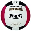 Tachikara VB7500 Cordley&reg; Composite Leather Stitched Outdoor Volleyball (Scarlet/White/Black)