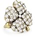 Lucky Brand "Glitz Adjustable Rings" Silver-Tone Pave Clover Adjustable Ring Lucky Brand "Glitz Adjustable Rings" Silver-Tone Pave Clover Adjustable Ring