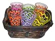 ArtisanStreet's Gift Set of 6 Fiesta Mugs in Basket. Hand Painted, One of a Kind, Signed by Artisan