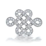 Bling Jewelry Eternal Love Knot CZ Wedding Brooch Pin