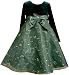 Bonnie Jean Girls 2-6x Stretch Velvet Top To Embroidered Sheer Skirt,Teal,6