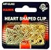 HEART-SHAPED PAPER CLIPS 12 GOLD 12 CHROME