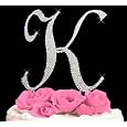 Letter K - Swarovski Crystal Monogram Wedding Cake Topper Letter