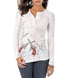 Wrangler® Burnout Screen Printed Henley X-Larg