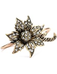 Azaara "Crystal" Double Flower Ring, Size 6
