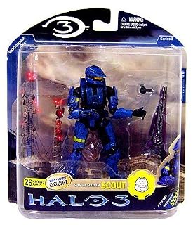 Halo 3 Mcfarlane Toys Series 3 Exclusive Action Figure Blue Spartan Soldier Scout