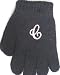 Dark Navy Color One Size Magic Gloves with Customer Chosen Ivory Monogrammed Letter for Toddlers Ages 1-5 Years