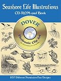 Seashore Life Illustrations (Dover Electronic Clip Art Series) (Book and CD-ROM)
