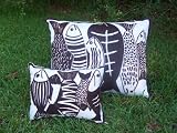 B&W Fish Pillow Sundure Fabric - Set of 2