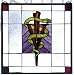 LAMPS BEAUTIFUL Tiffany Style Veterinarian Medicine Stained Glass Window by Meyda Tiffany--Excellent customer service--see our feedback.