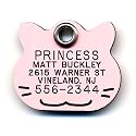 Cat shape Safety Reflective Pet ID Tag with Personalized Customized Engraving