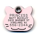 Cat Safety Reflective Pet ID Tag with Personalized Customized Engraving