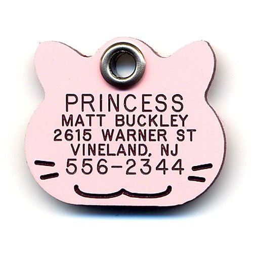 Cat shape Safety Reflective Pet ID Tag with Personalized Customized Engraving