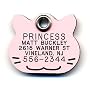 Cat shape Safety Reflective Pet ID Tag with Personalized Customized Engraving