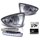 04-05 HONDA CIVIC 2 4DR CLEAR OEM FOG LIGHTS + DRL LED BUMPER LIGHT by Eautolight