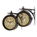 Charleston Station 11" High Two-Sided Thermometer Wall Clock