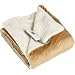 Sunbeam TW8110-030-230 SlumberRest Haeted Electric Reversible Sherpa/RoyalMink Heated Throw, Honey