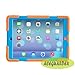 iPad Air Case, iPad 5 case for kids,ACEGUARDER Three Layer Heavy Duty Rugged Shockproof Dirtproof High Impact Resistance Protection Cover Case with Kickstand for Apple iPad Air (Orange-Blue)