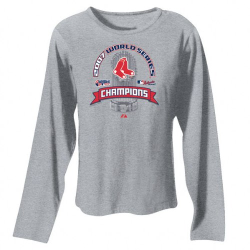 Buy Boston Red Sox 2007 World Series Champions Official Team Clubhouse Ladies Long Sleeve Tee