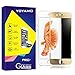 iphone 6s screen protector,Yoyamo 3D Full Cover High Definition Round Angle Crystal Clear High Response Hard Tempered-Glass Screen Protector for Apple iPhone 6 and 6s (Gold)