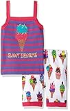 Hatley ハットレイ 女の子 アイスクリーム柄、タンクトップショーツパジャマ 95cm、3Y(97cm) マルチカラー 綿100% PJMCAND005