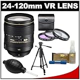 Nikon 24-120mm f/4 G VR AF-S ED Zoom-Nikkor Lens with 3-Piece Filter Set +  ....