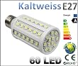 LED Lampe 60 LED Energiesparlampe Led Birne Leuchtmittel - E27 **Kaltweiss** 11Watt mit 60 LEDs