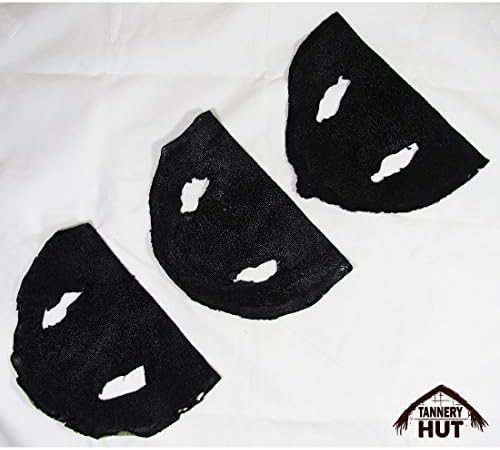 3 Pcs. Genuine Stingray Skin Leather Hide 6" X 8" or Bigger Black