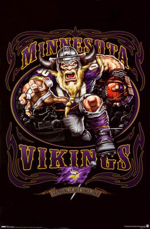 Minnesota Vikings NFL Rb Logo Poster Print 22.5 X 34 Sports Poster Print, 22x34