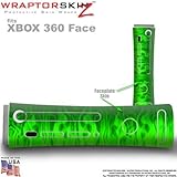 Fire Green Skin by WraptorSkinz TM fits Original XBOX 360 Factory Faceplates
